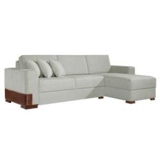 Imagem de Sofá 4 Lugares Com Chaise Bretanha Cinza - Mobly