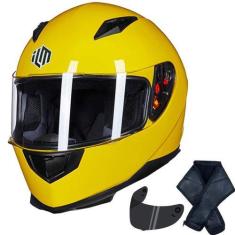 Imagem de Capacete de motocicleta ILM Full Face DOT Model-JK313 (M, amarelo)
