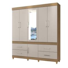 Imagem de Guarda Roupa De Casal Glória 6 Portas Amendola/Off White - Bela Móveis