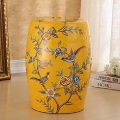 Imagem de Banqueta de cerâmica criativa chinesa para casa, sala de estar, quarto, decoração clássica, tambor, banquinho de tambor, banco, banco, banco, banco, banco, 30 x 46 cm, atualizado