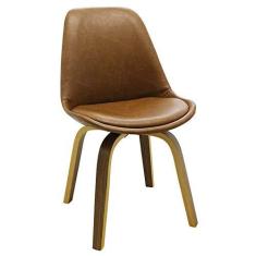 Imagem de Cadeira Decorativa Sala e Escritório SoftLine (PU) Marrom - Gran Belo