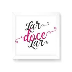 Imagem de Arte Maníacos Quadro Decorativo Lar Doce Lar - 50x50cm (Moldura em laca )