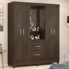 Imagem de Guarda Roupa Solteiro 4 Portas 2 Gavetas Lord Demobile