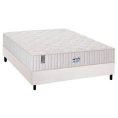 Imagem de Cama Box Casal: Colchão Molas MasterPocket Ensacadas Plumatex Miami + Base crc Courano White(138x188)