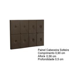 Imagem de Painel Cama Box Botão Solteiro 0,90 Elegance Cor Marrom - Comprar Móve