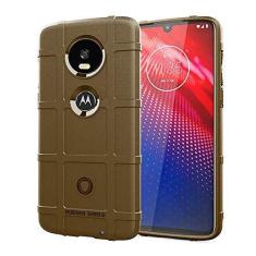 Imagem de Capa para Moto Z4, sensação macia, proteção total, anti-arranhões e impressões digitais + capa de celular resistente a arranhões para Moto Z4