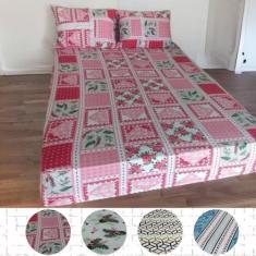 Imagem de Kit 5 Jogo De Lençol Casal Malha Com Fronha Estampas Sortida - Tudodic