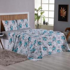 Imagem de Jogo de Lençol King 4 Peças 200 Fios 100% Agodão Estampado Mariah - Sh