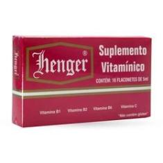 Imagem de Suplemento Vitaminico Henger Vitamina B1 B2 B6 C Flaconetes