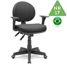 Imagem de Cadeira de Escritório back system operativa plus c/ Braços Reguláveis - tecido  - plaxmetal