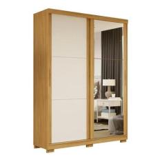 Imagem de Guarda Roupa Casal Prático Com Espelho Camaru Pérola - Village Móveis