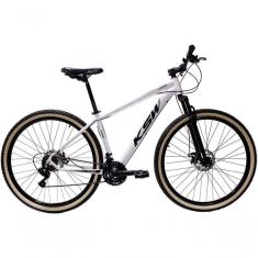 Imagem de Bicicleta Aro 29 Ksw Xlt 24v Freio A Disco Suspensão Mountain Bike Alumínio - Branco Tam.17