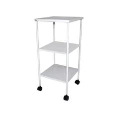 Imagem de Mesa Auxiliar 3 Prateleira 40X40x80 Pintada Rodizio