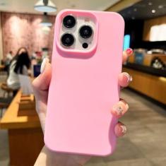 Imagem de Moda doces cores capa de telefone macio para iphone 11 12 14 13 15 pro max 14plus câmera pára-choques proteção capa fosca, rosa, para iphone 13 pro