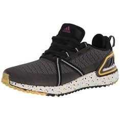 Imagem de adidas Tênis de golfe masculino Solarthon Spikeless, Núcleo preto/roxo/dourado solar, 41