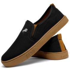 Imagem de Tênis Polo White Casual Masculino Preto com Elástico - Casualstock, Pr