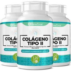 Imagem de Kit 3 Colágeno Tipo 2 Tipo Il Saúde Das Articulações 120Cáps - Prime E