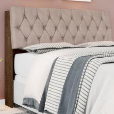 Imagem de Cabeceira Queen Box Laura Malbec Captonê Bege Claro