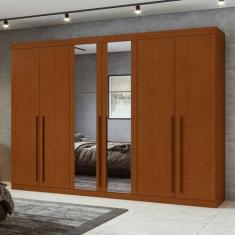 Imagem de Guarda-Roupa 6 Portas 4 Gavetas Bertha Com Espelho - Móveis Lopas
