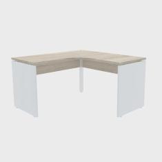 Imagem de Mesa em L p/ escritório 155X155 pandin P25 - nogueira/branco