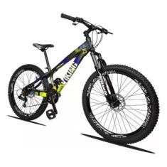 Imagem de Bicicleta Vikingx 26 Câmbios Shimanos 21v Preto Amarelo
