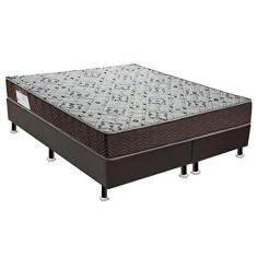 Conjunto Cama Box King Size Durham 193x203x60 Preto/Branco c/ Molas  Ensacadas em Promoção na Americanas