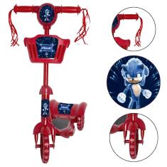 Imagem de Patinete Infantil 3 Rodas Cestinha Divertido Sonic Toys 2U