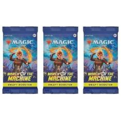 Imagem de 3 Packs MTG Draft Booster Pack Lot MTG March of The Machine