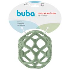 Imagem de Mordedor Bola Em Silicone Verde Flexivel Supermacio Com Texturas 15638 - Buba