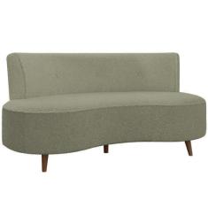 Imagem de Sofá Chaise Living 2 Lugares 160cm Para Sala Istambul K01 Bouclê Verde