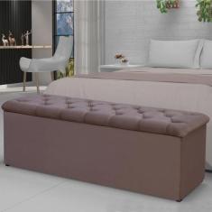 Imagem de Recamier Calçadeira Casal Com Baú 140cm Veludo Simbal Lotus
