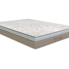 Imagem de Colchão King Size Molas Bonnel (hard Coil) Florença 30x193x203cm Bege/Branco