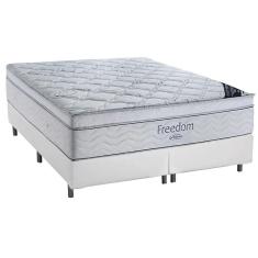 Imagem de Cama Box King + Colchão Ortobom De Molas Freedom 66x193x203