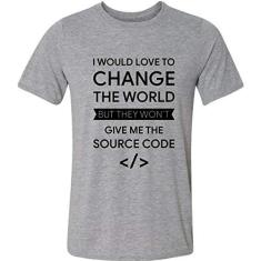Imagem de Camiseta Change The World Source Code Humor Programação
