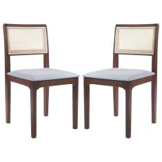 Imagem de Kit 2 Cadeiras Sala De Jantar Nivea Amêndoa Gran Belo