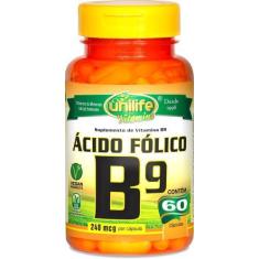 Imagem de Vitamina B9 Ácido Fólico Unilife 60 Cápsulas De 500Mg