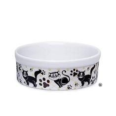 Imagem de Comedouro Bebedouro de Porcelana 600ml Patinhas Gato