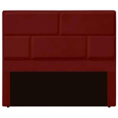 Imagem de Cabeceira Casal King Size Estofada Para Cama Box Jade Veludo Cor Marsala