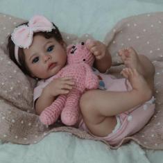 Imagem de Boneca Reborn Baby Doll SCOM Meadow Lifelike 45 cm com corpo de tecido