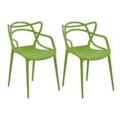 Imagem de Kit 2 Cadeiras Decorativas Sala E Cozinha Feliti Verde