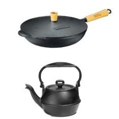 Imagem de Conjunto Frigideira E Chaleira Ferro Fundido -Panela Mineira