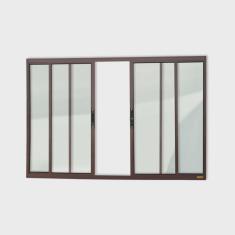 Imagem de Janela Confort 4 Folhas Vidro Liso 120cm x 150cm Brimak