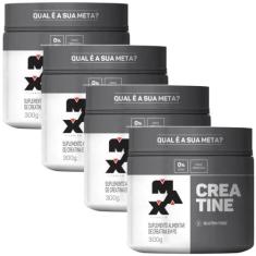 Imagem de Kit 4x Creatina 300g Max Titanium Ganho De Massa Força Resistência