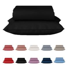 Imagem de Jogo De Lençol Solteiro 2 Peças Preto Malha 100% Algodão - Dicaza