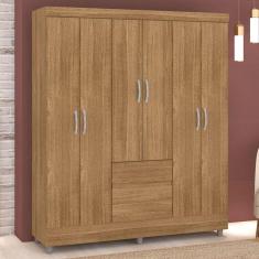 Imagem de Guarda-Roupa Casal San Diego 6 Portas 2 Gavetas Nature - Panorama Móveis