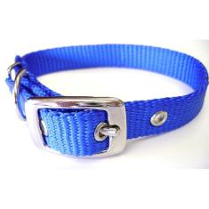 Imagem de Coleira para cães Hamilton Deluxe Nylon Single Thick 1,6 x 35,6 cm azul