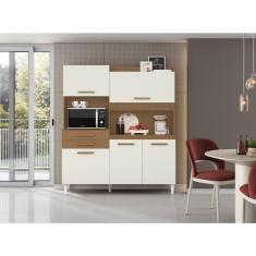 Imagem de Armário Cozinha Compacta Isis 5 Portas 2 Gaveta Atacama Off White - Aramóveis