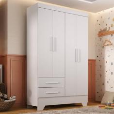 Imagem de Guarda Roupa Infantil 4 Portas Mdp Tic Tac Espresso Móveis