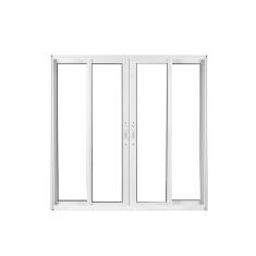 Imagem de Janela de Alumínio de Correr 100x100cm 4 Folhas 2 Fixas com Vidro Liso Linha Solida MGM Branco