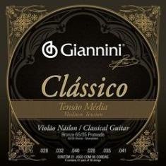 Imagem de Encordoamento Para Violão Giannini Ny Genwpm 65/35 Prateado Media
